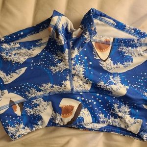 Hard to find Shark print Fleo shorts